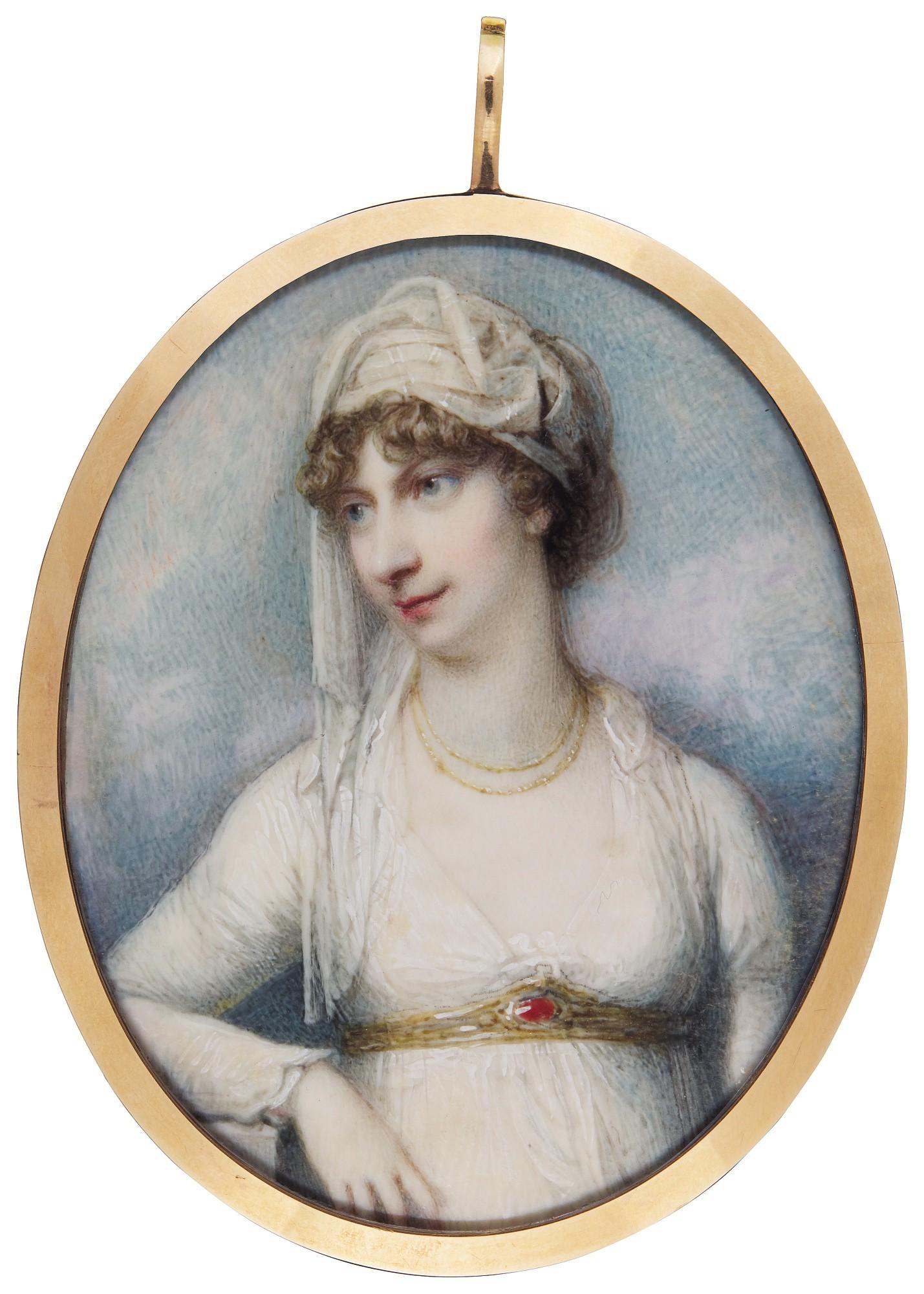 Richard Cosway, R.A. - Portrait Of Anna Maria Maltby, Later Mrs Elliot (B. 1771), Circa 1800