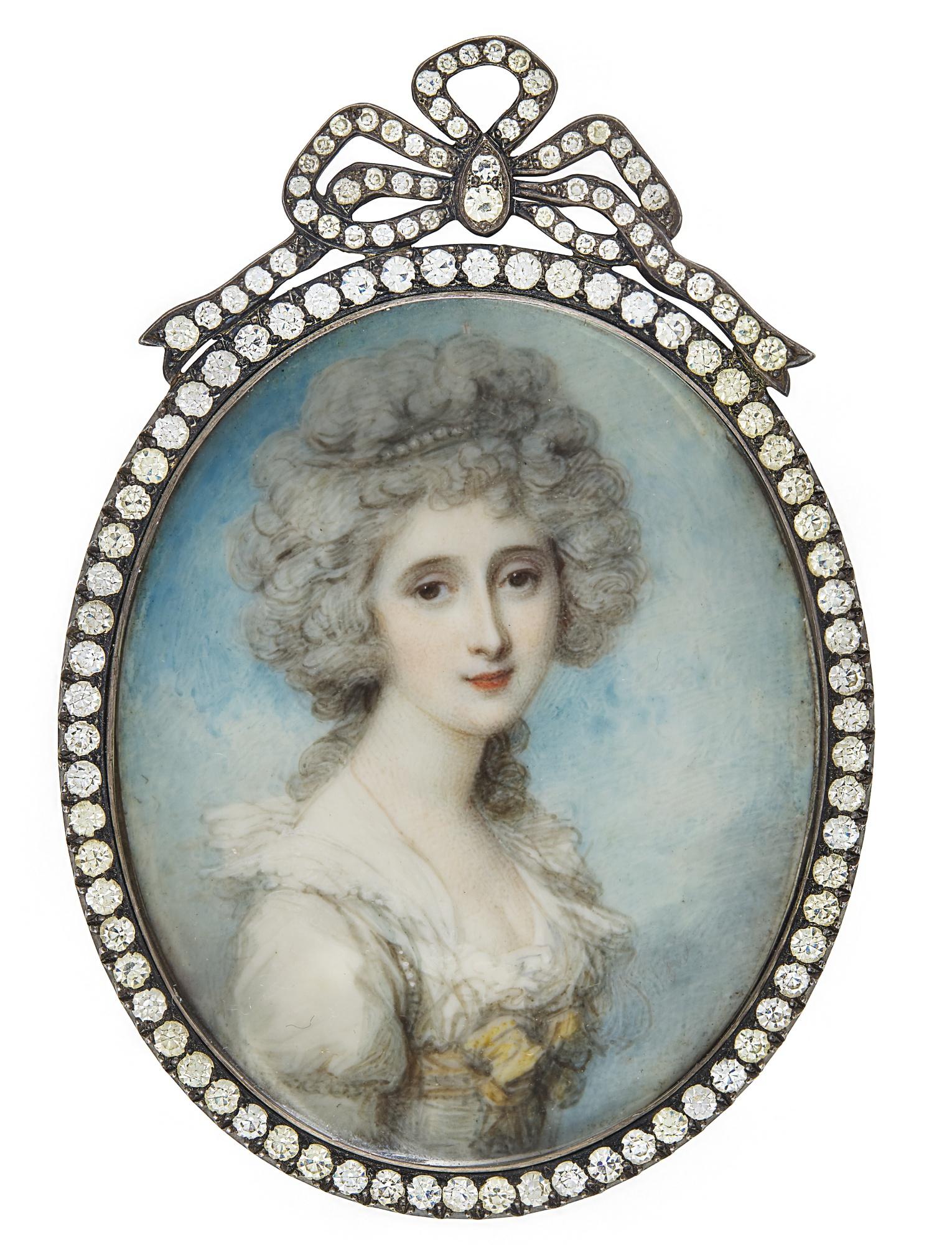 Richard Cosway, R.A. - Portrait Of Henrietta Dundas, Later Viscountess Duncan Of Camperdown (1749-1832)