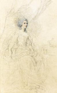 Richard Cosway, R.A. - Portrait Of Queen Charlotte, Née Mecklenburg-Strelitz (1744-1818) 