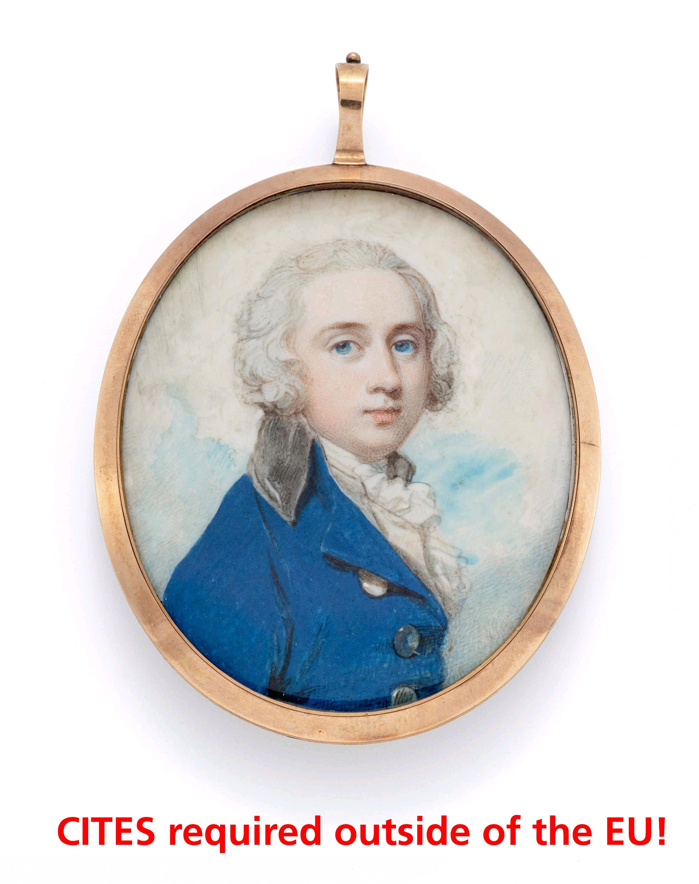 Richard Cosway - Portraitminiatur eines Herren (Barrington Price?)