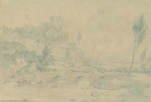 Richard Dadd - Landscape With Cattle And A Bridge