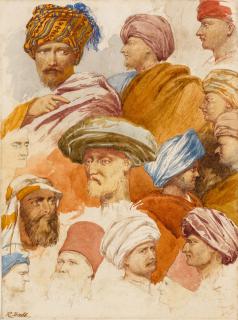 Richard Dadd - Study Of Middle-Eastern Heads
