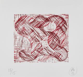 Richard Deacon - 1 + 1 = 10 Red /Dark Red; And 1 + 1 = 10 Black /Purple