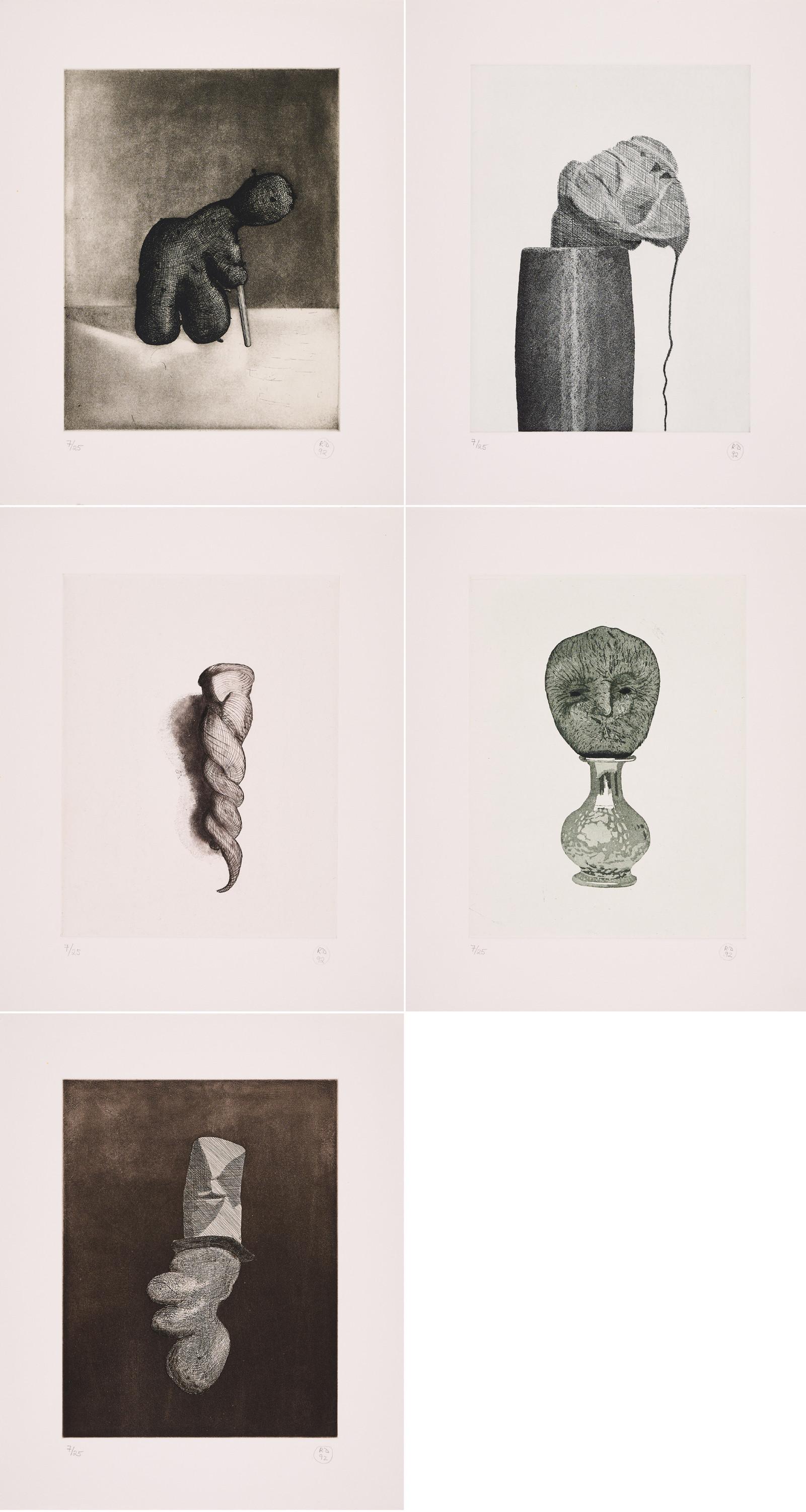 Richard Deacon - Serie von 5 Druckgrafiken.