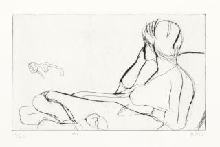 Richard Diebenkorn - #1 From 41 Etchings Drypoints (The Artist\'s Wife, Phyllis)