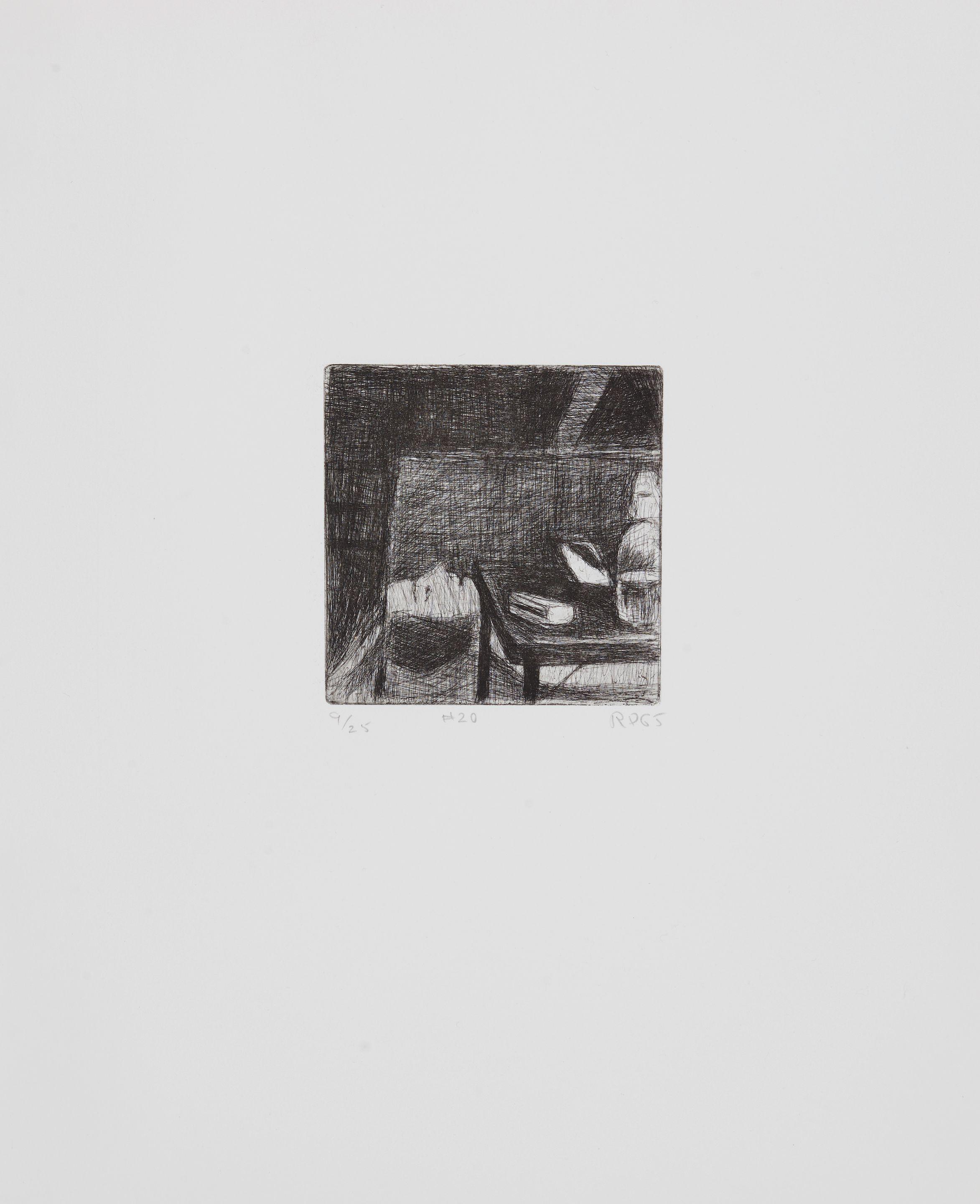 Richard Diebenkorn - #20 (Painting in Artist\'s Studio), from 41 Etchings and Drypoints