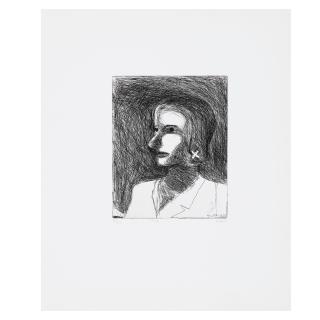 Richard Diebenkorn - #23 (Portrait of Phyllis), from 41 Etchings Drypoints