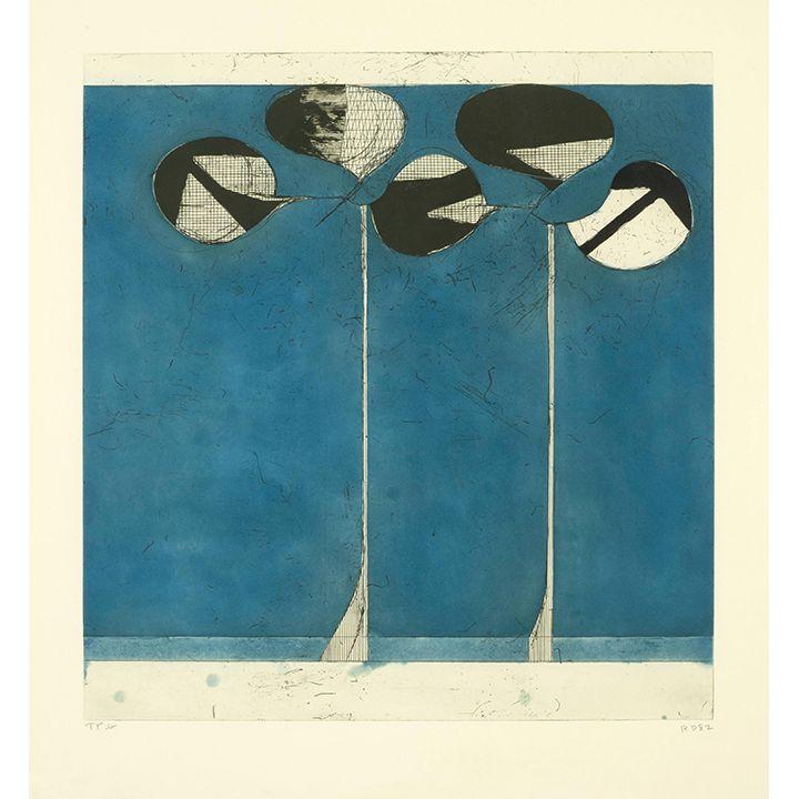 Richard Diebenkorn - Clubs - Blue Ground, from Clubs and Spades