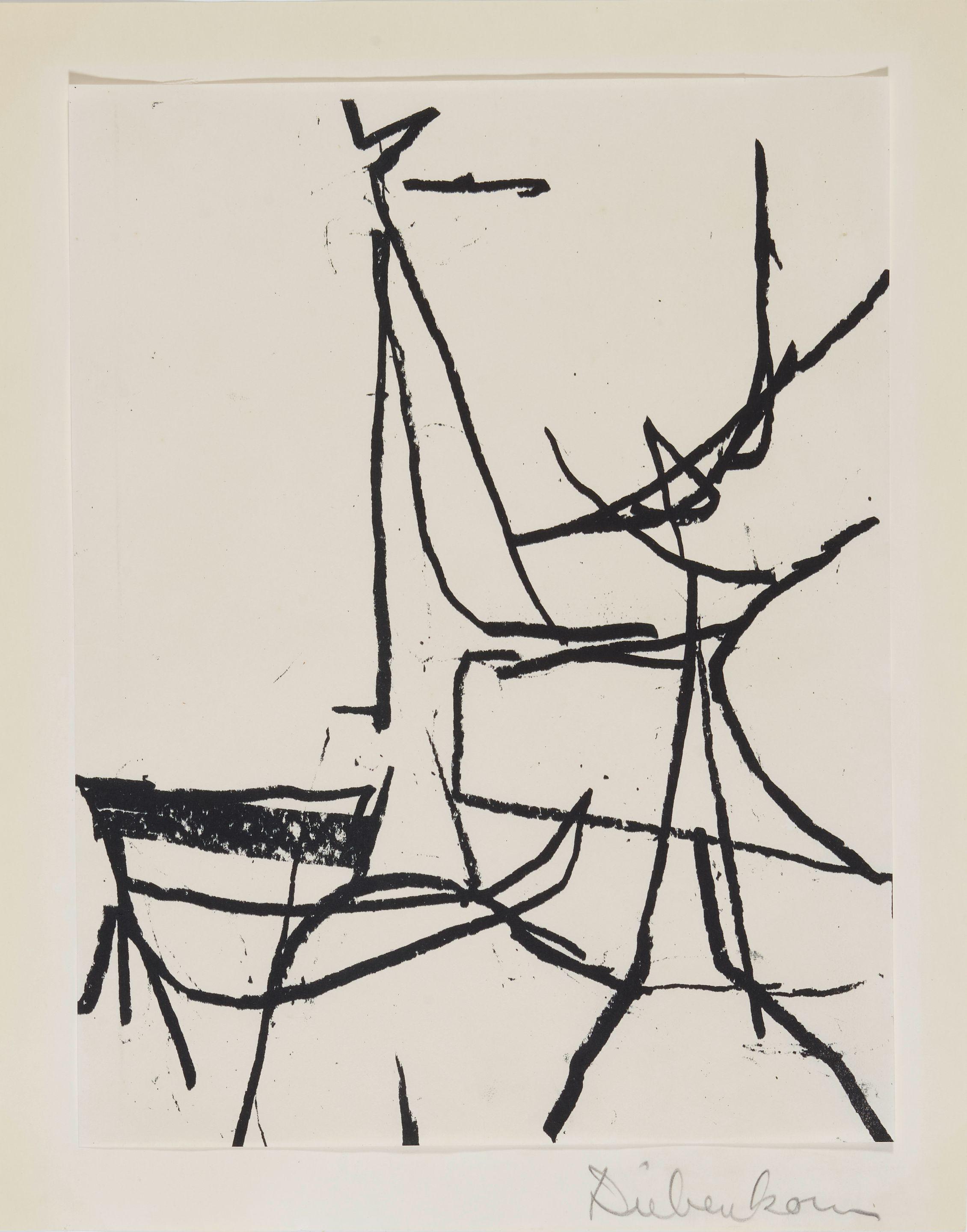 Richard Diebenkorn - One Plate, from Drawings