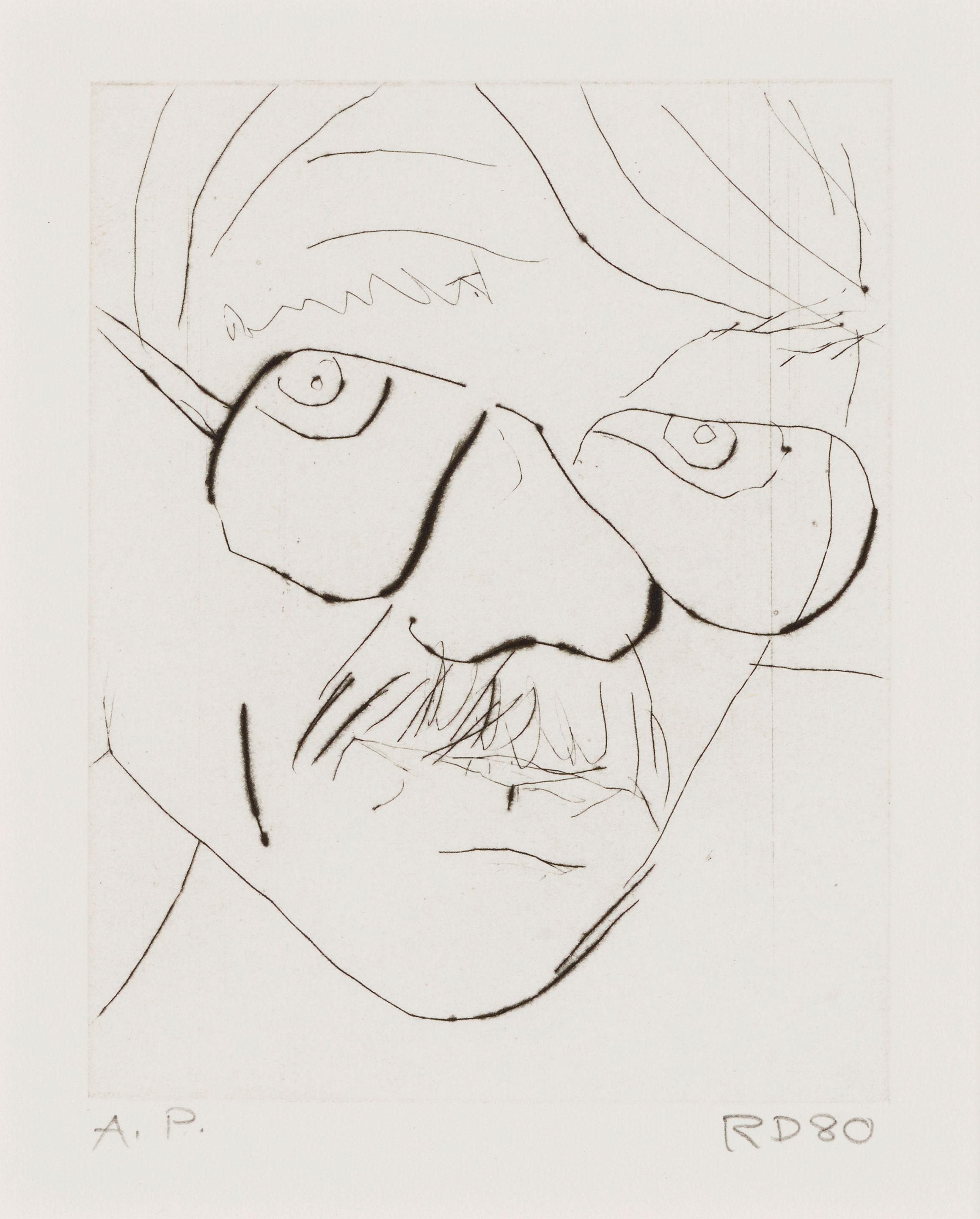 Richard Diebenkorn - Self-Portrait, from the Four Small Prints