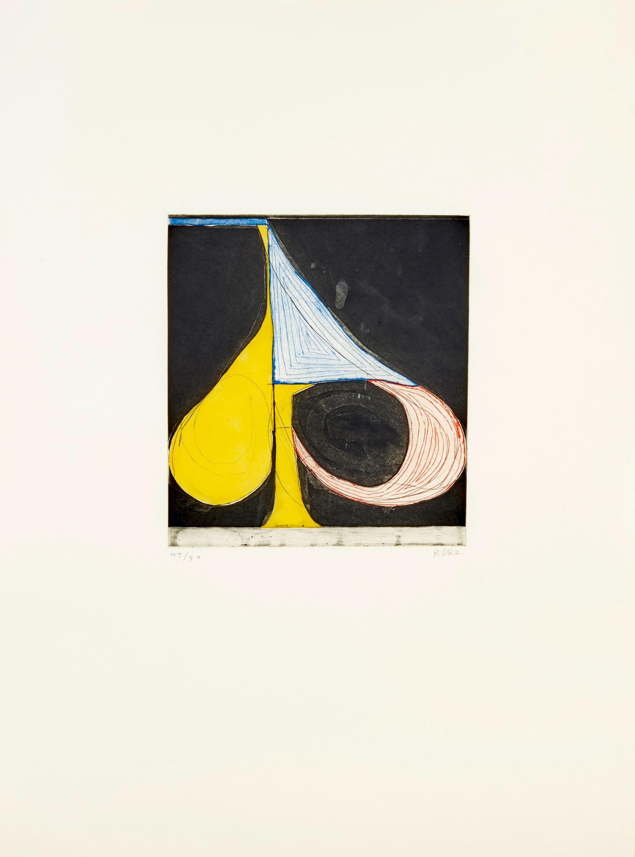 Richard Diebenkorn - Tri-Color Spade, from Five Spades