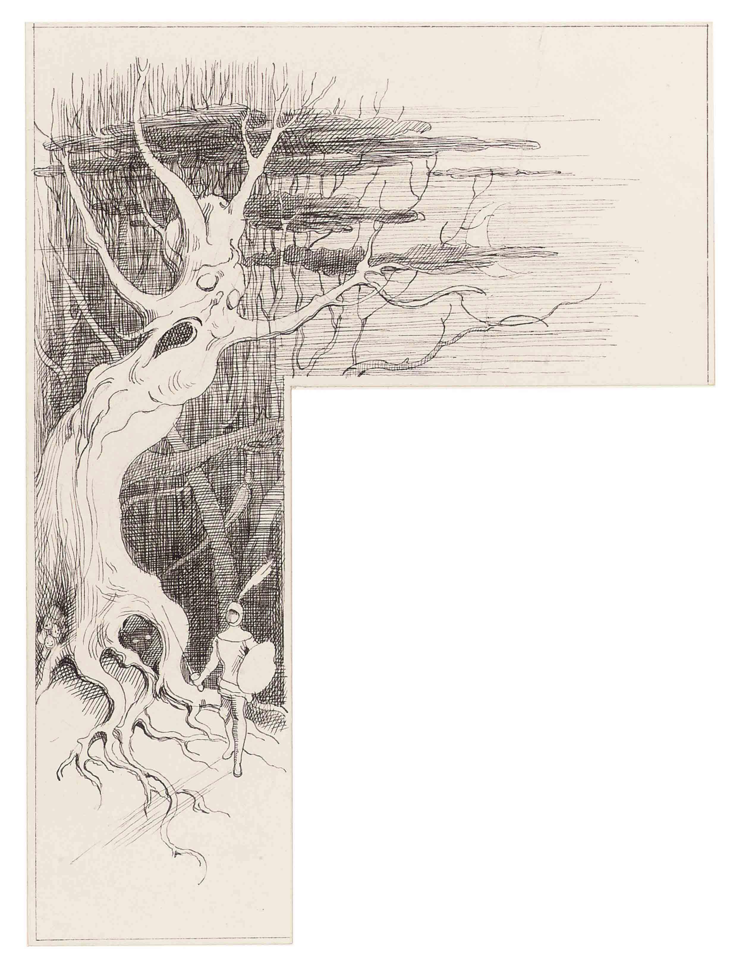 Richard Doyle - An Armed Knight By A Haunted Tree