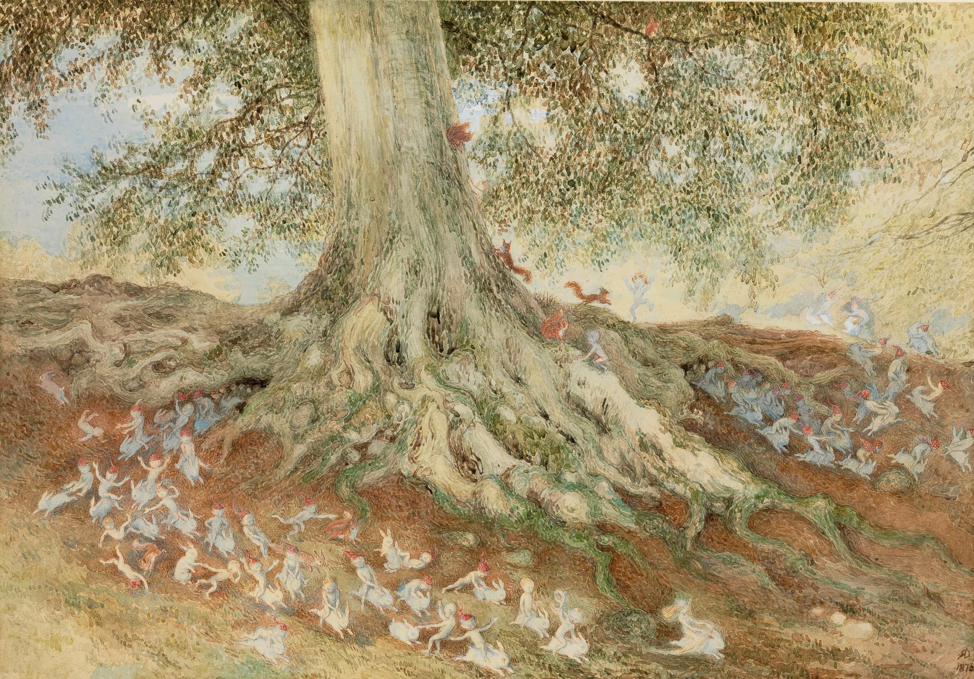 Richard Doyle - Elves in a Rabbit Warren