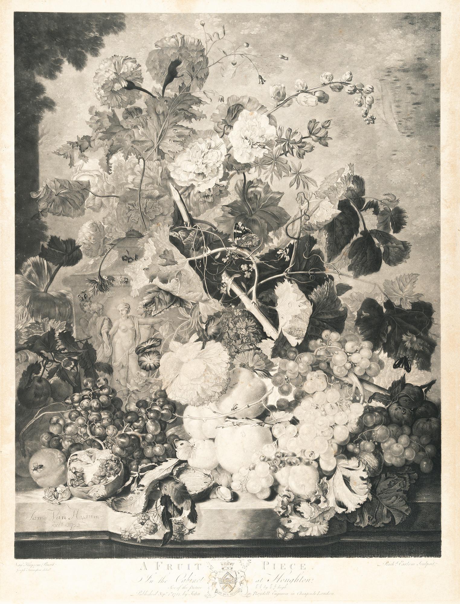 Richard Earlom - 2 Bll.: A Flower Piece – A Fruit Piece