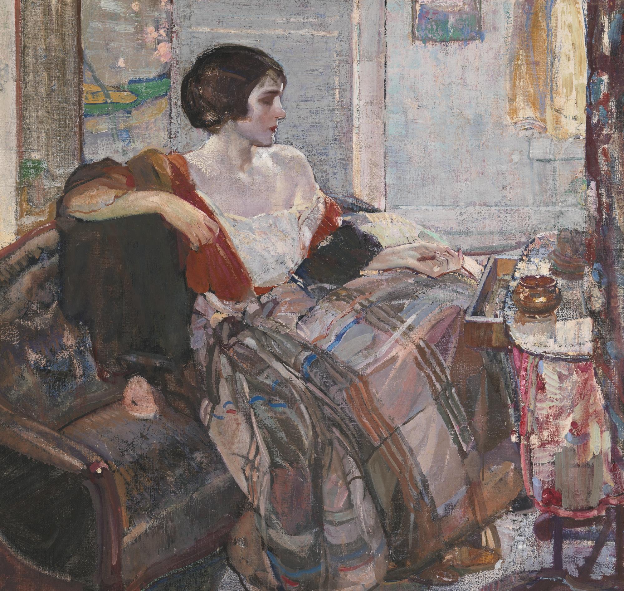 Richard Edward Miller - Woman Seated At A Dressing Table