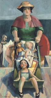 Richard Ernst Eurich - Mother And Children, Day At The Beach