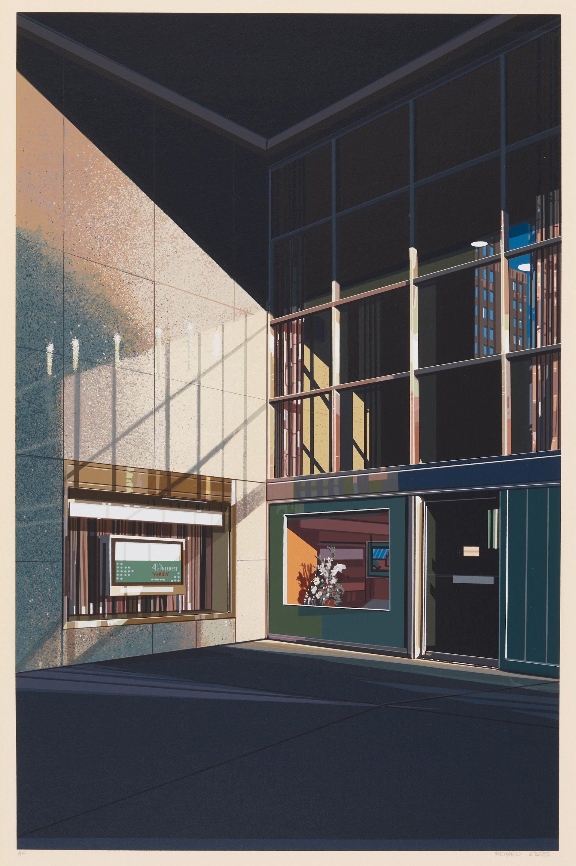 Richard Estes - 4 1/2% Interest, from Urban Landscapes II