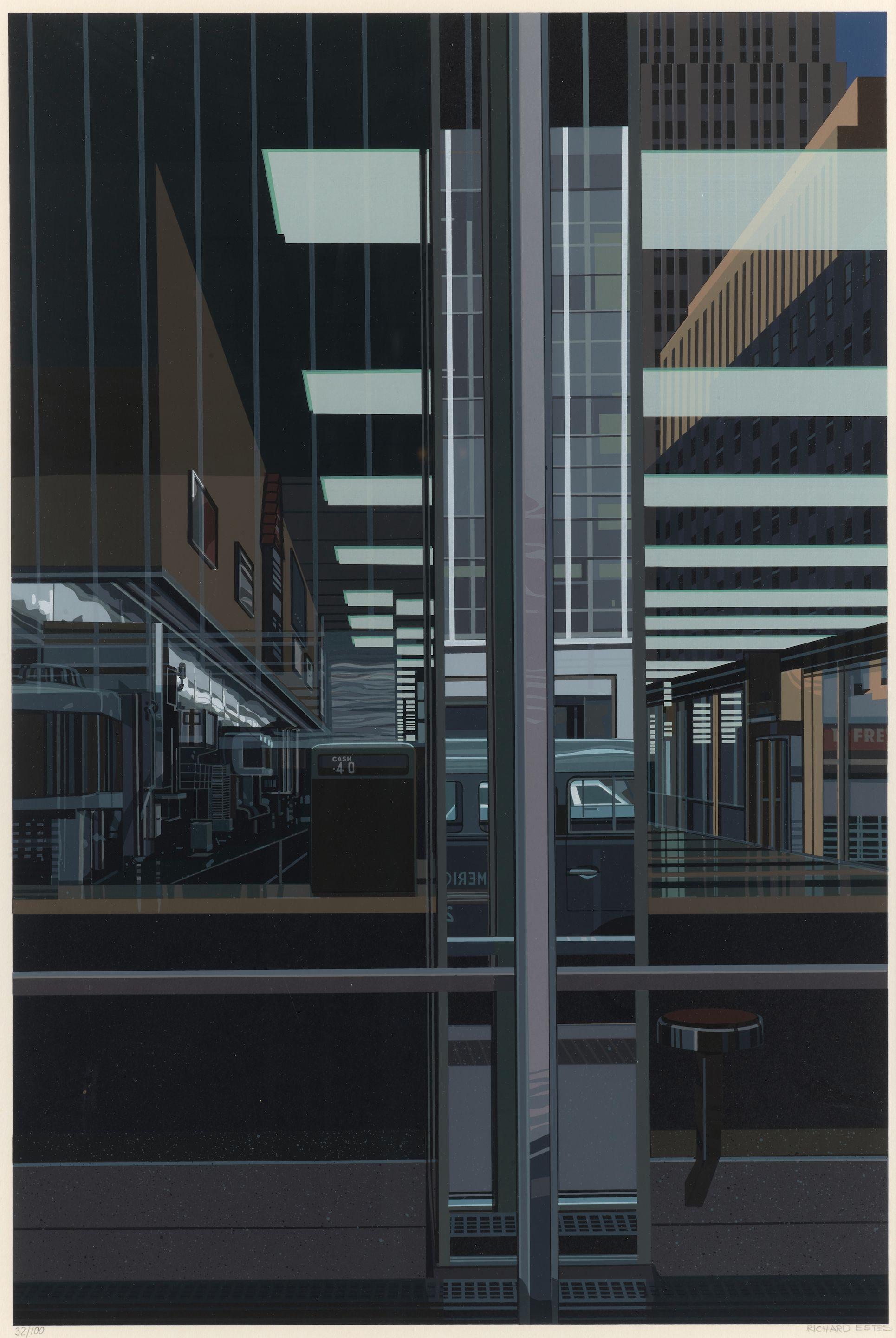 Richard Estes - Chock Full O\'Nuts, from Urban Landscapes No. 2