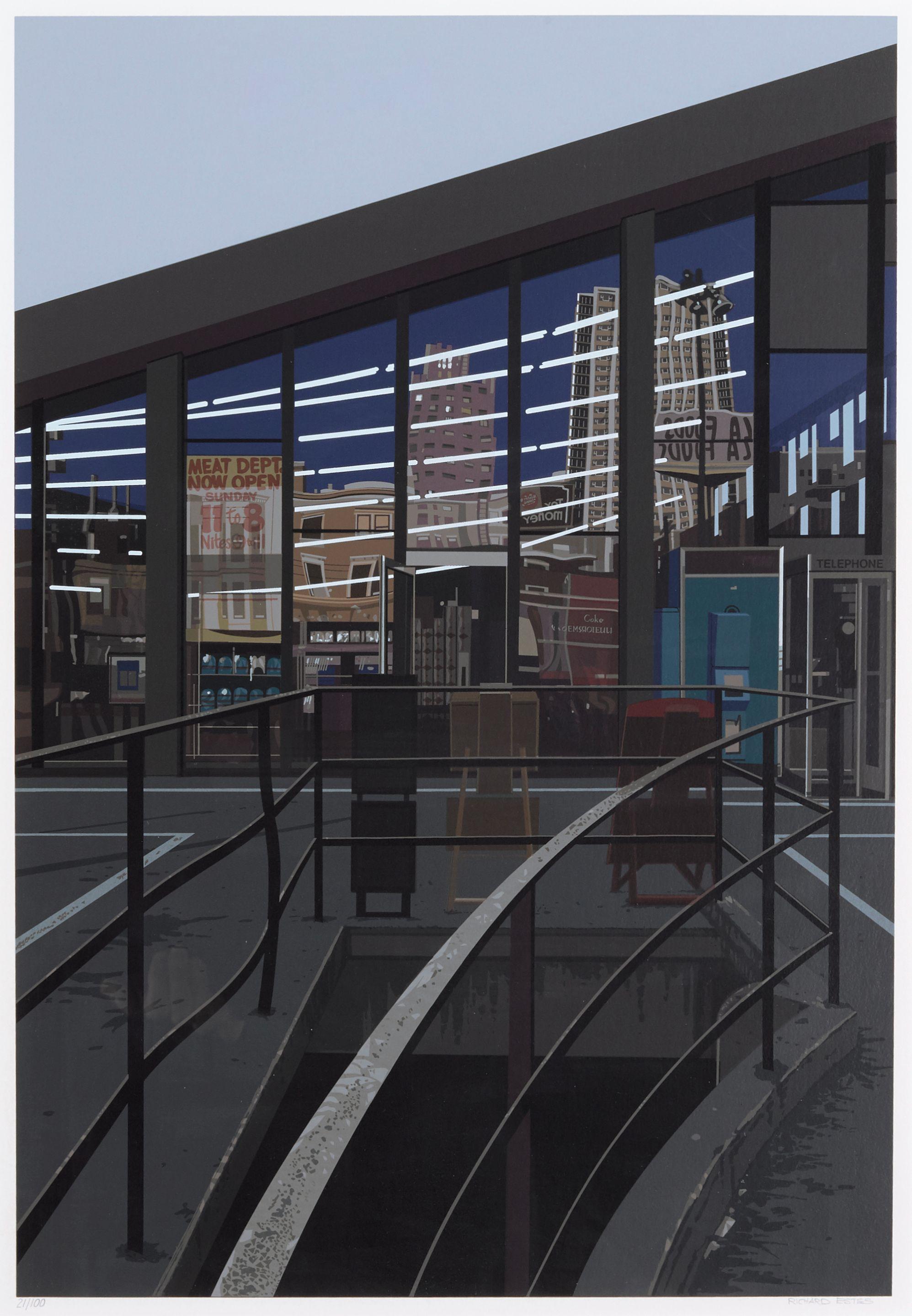 Richard Estes - Supermarket, San Francisco, From Urban Landscapes No. 2
