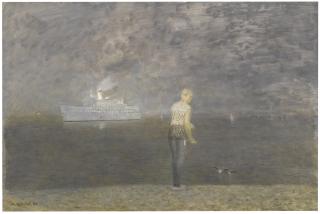 Richard Eurich, R.A. - Girl On The Shore