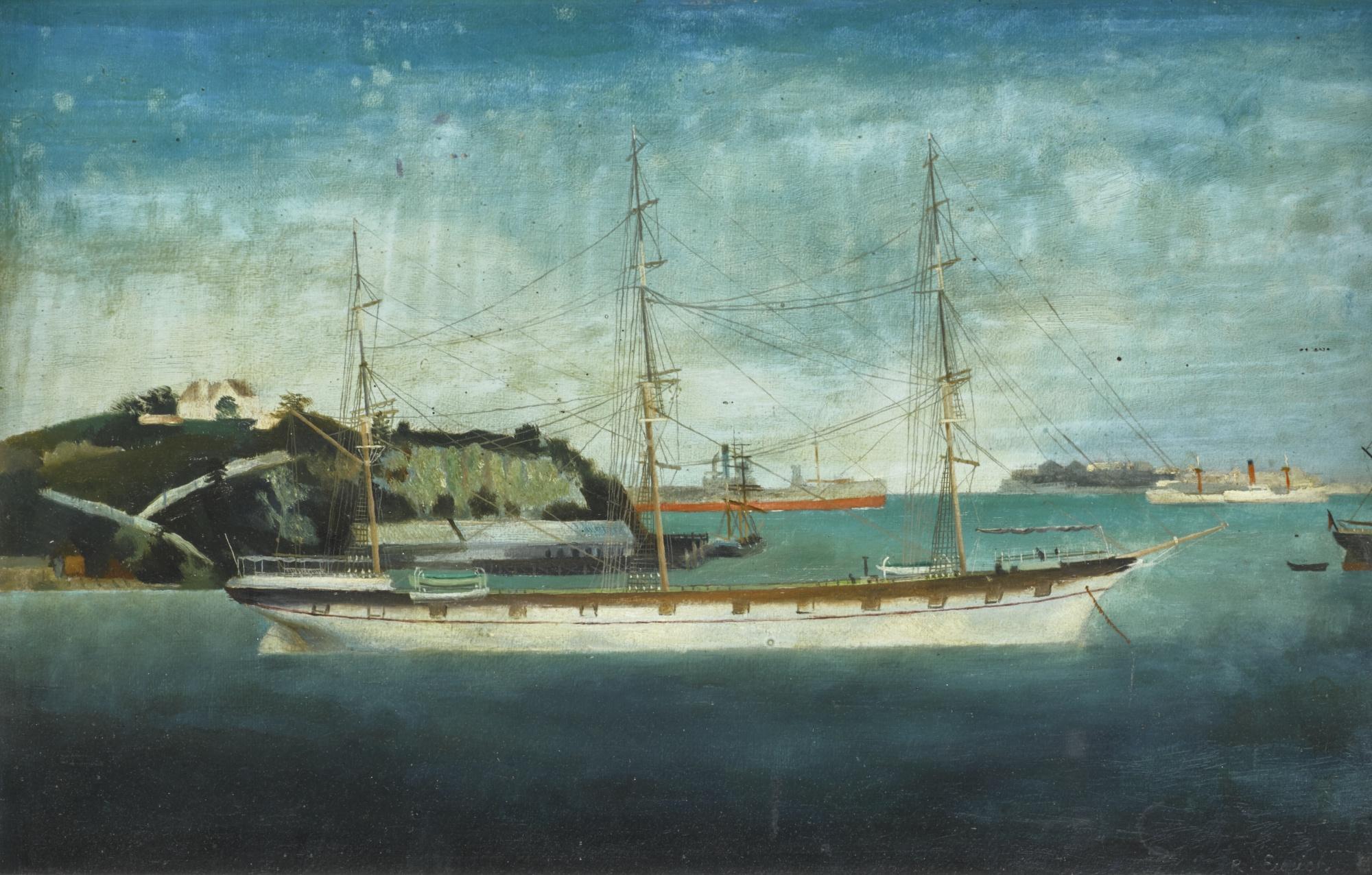 Richard Eurich, R.A. - Schooner At Anchor