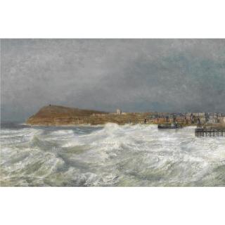Richard Eurich, R.A. - Stormy Harbour Landscape