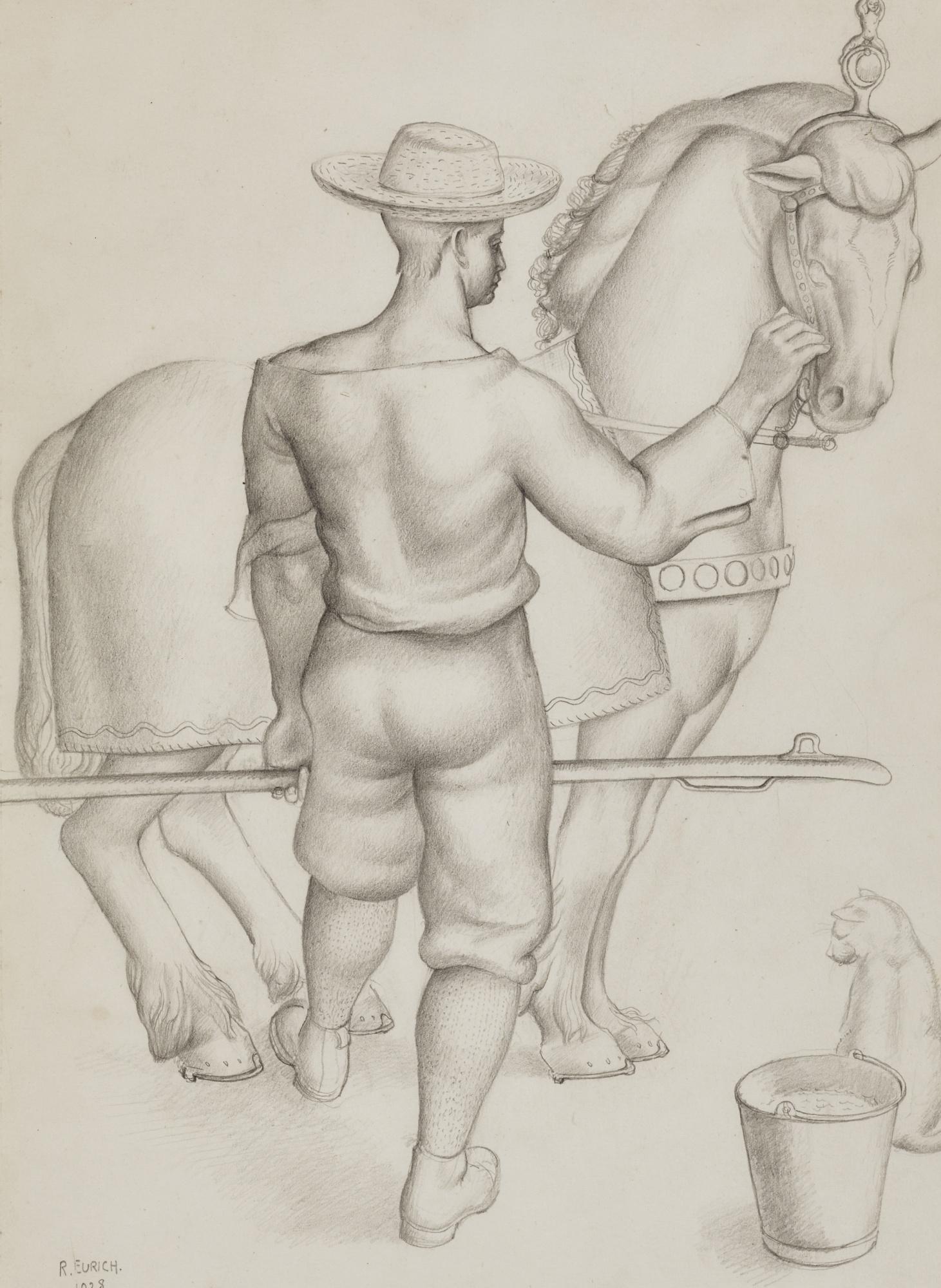Richard Eurich, R.A. - Young Man With A Horse