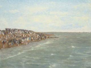 Richard Eurich - Watchers On A Beach