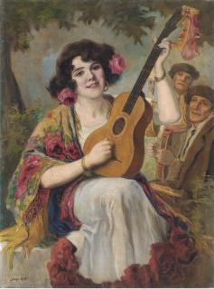 Richard Geiger - A young beauty playing the guitar