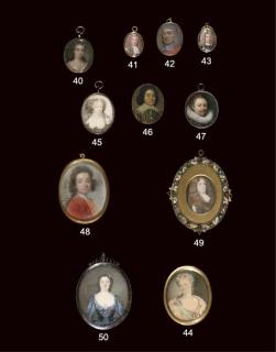 Richard Gibson - A young gentleman, in gilt-studded armour, lace cravat, long curling hair