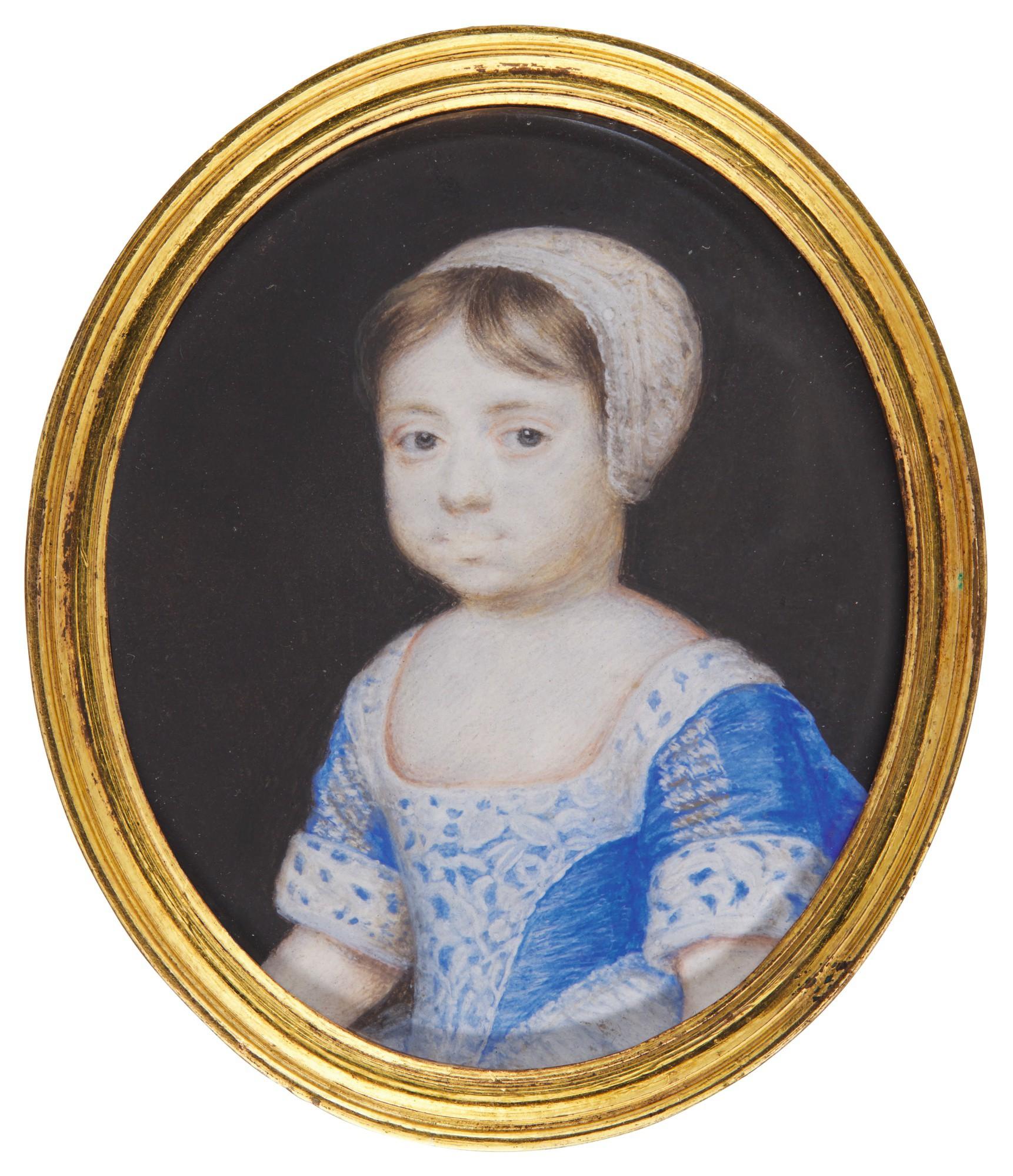 Richard Gibson - Portrait Of A Child, Circa 1670