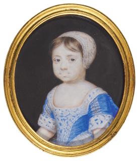 Richard Gibson - Portrait Of A Child, Circa 1670