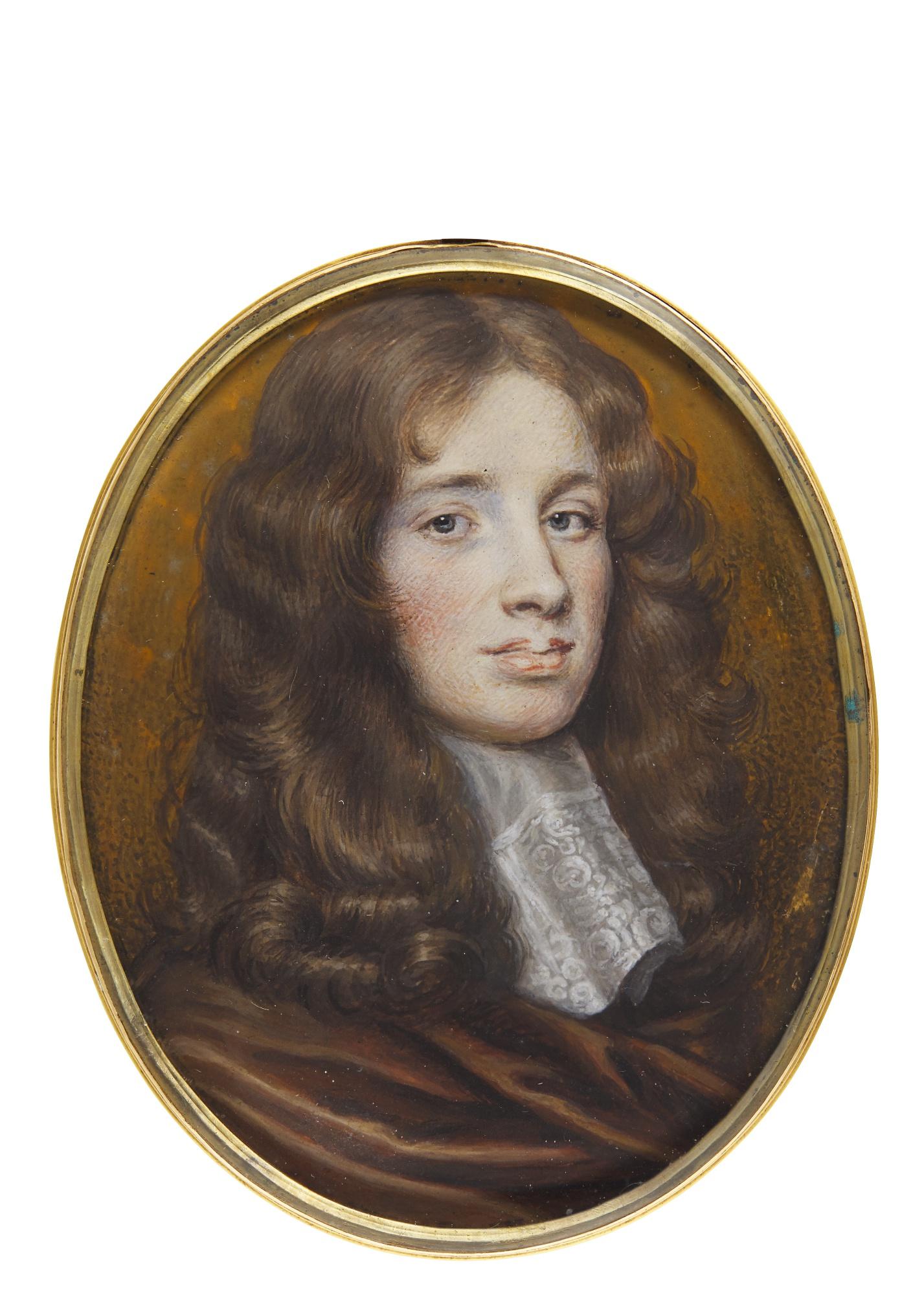 Richard Gibson - Portrait Of Robert Leigh, Later Leigh-Colclough (D. 1694), Circa 1665