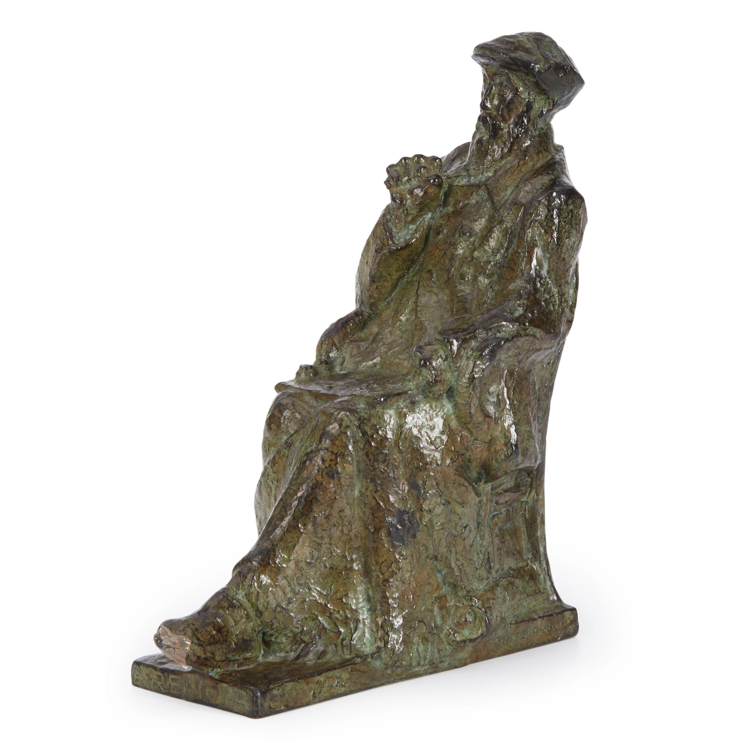 Richard Guino - Renoir peignant aux Collettes,