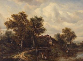 Richard H. Hilder - River landscapes each 30.5 x 41cm (12 x 16 1/8in). (2)