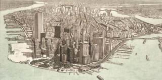 Richard Haas - Manhattan View, Battery Park (Day)