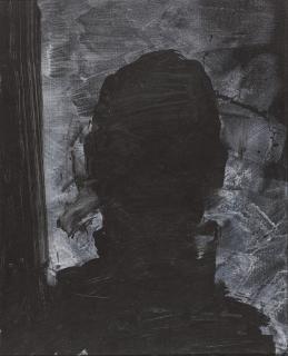 Richard Hambleton - Shadow Head With Grey Background