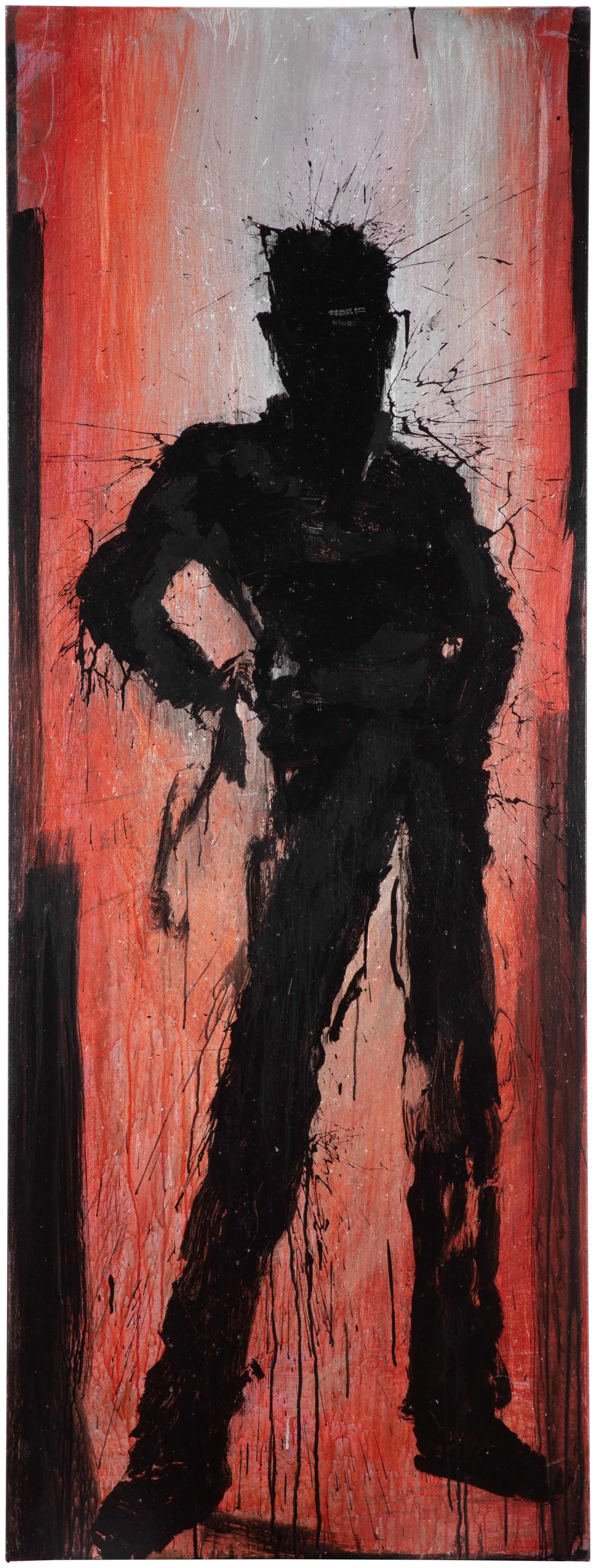 Richard Hambleton - Standing Shadow in Orange and Pink