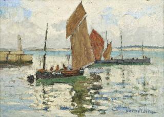 Richard Hayley Lever - Cornish harbour