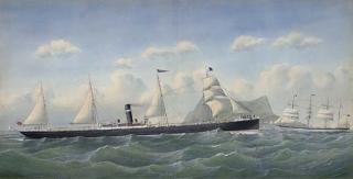 Richard Henry Neville-Cumming - The Steamer Ameer And The Barque Sindia Off Gibraltar