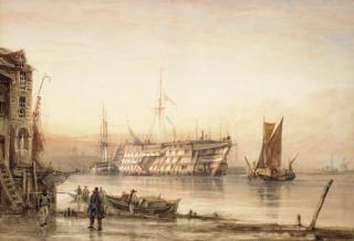 Richard Henry Nibbs - A Prison Hulk On The Medway At Chatham