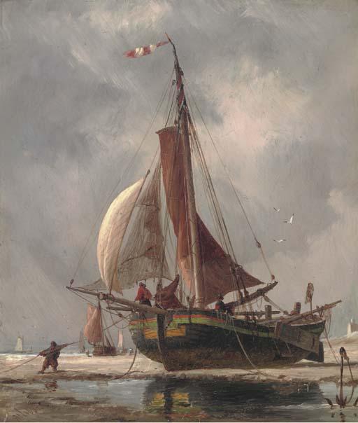 Richard Henry Nibbs - On the beach at Sceveling [sic]