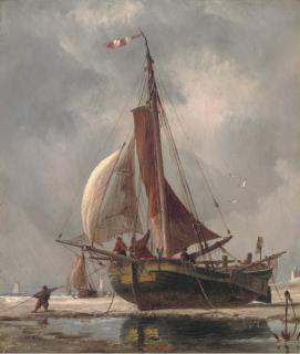 Richard Henry Nibbs - On the beach at Sceveling [sic]