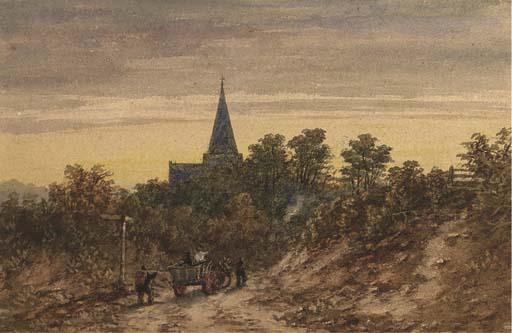 Richard Henry Nibbs - Returning From The Fields At Dusk