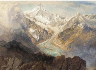 Richard Henry Wright - A scene in the Alps