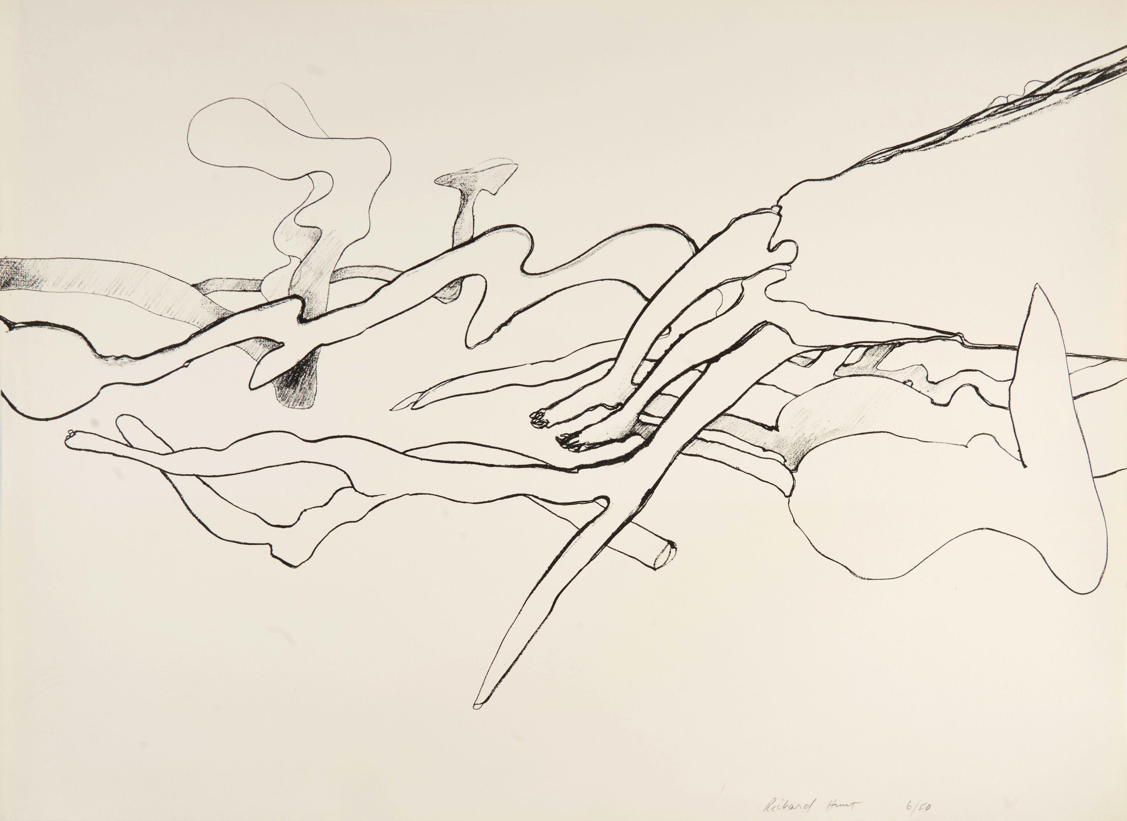 Richard Howard Hunt - Two Lithographs including: Landscape I and Untitled