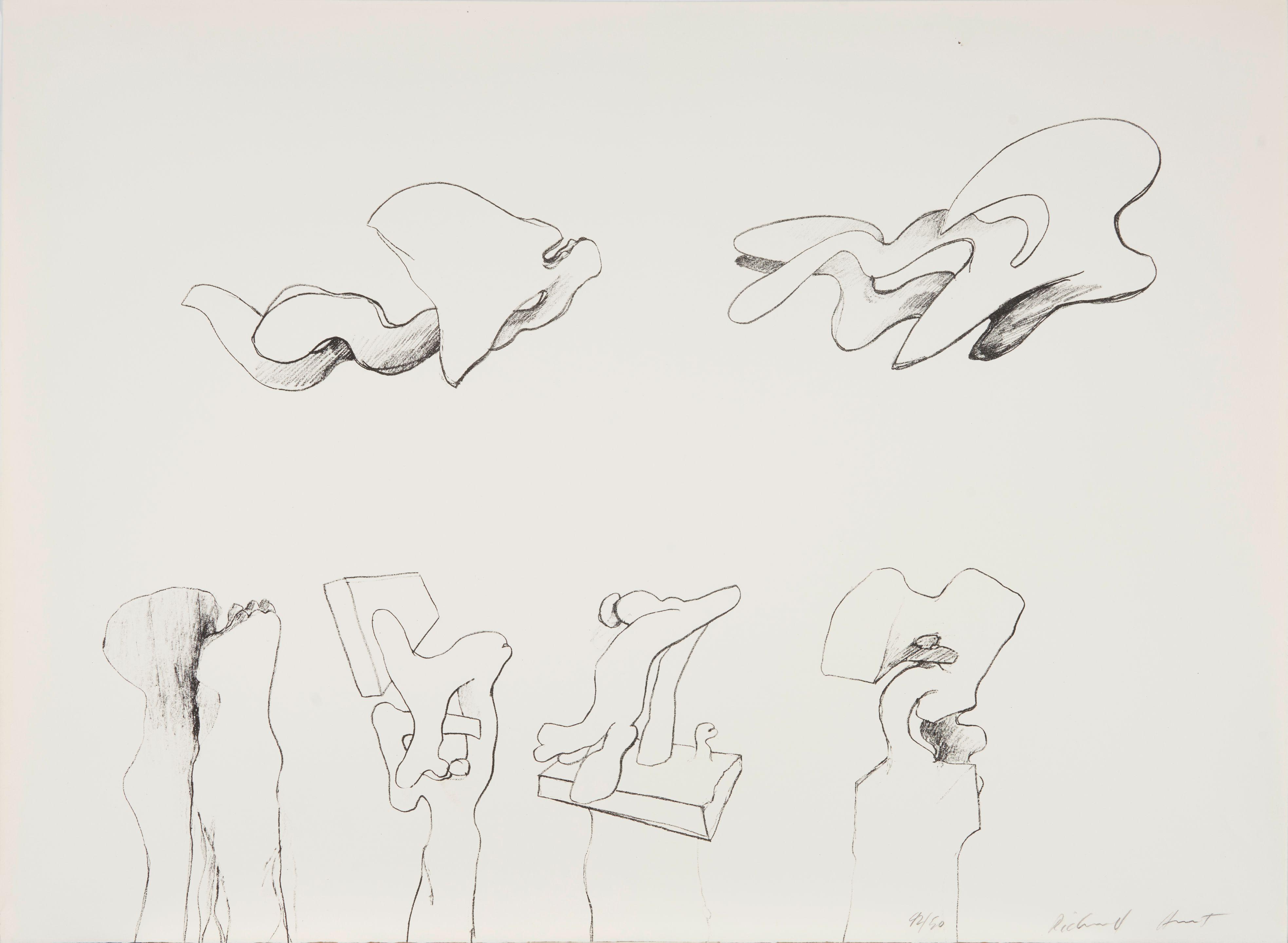 Richard Howard Hunt - Two Untitled Lithographs