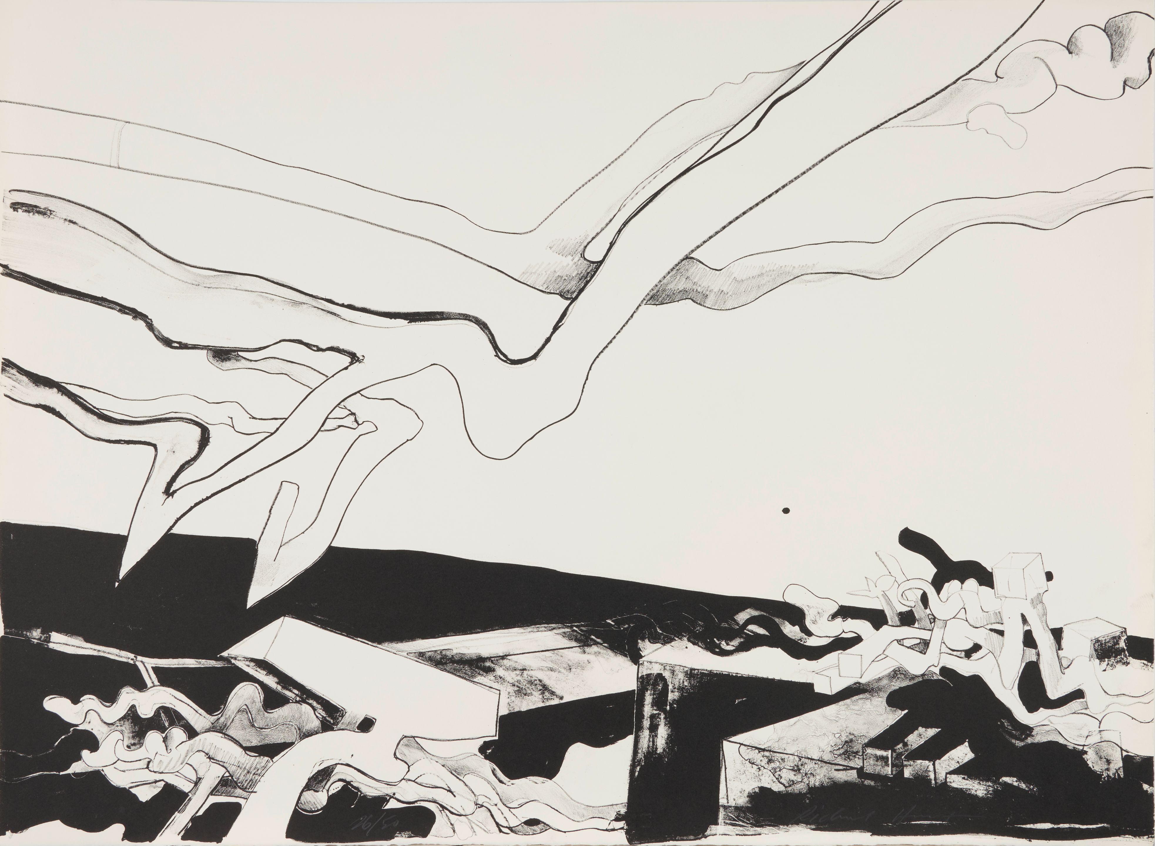 Richard Howard Hunt - Two Untitled Lithographs