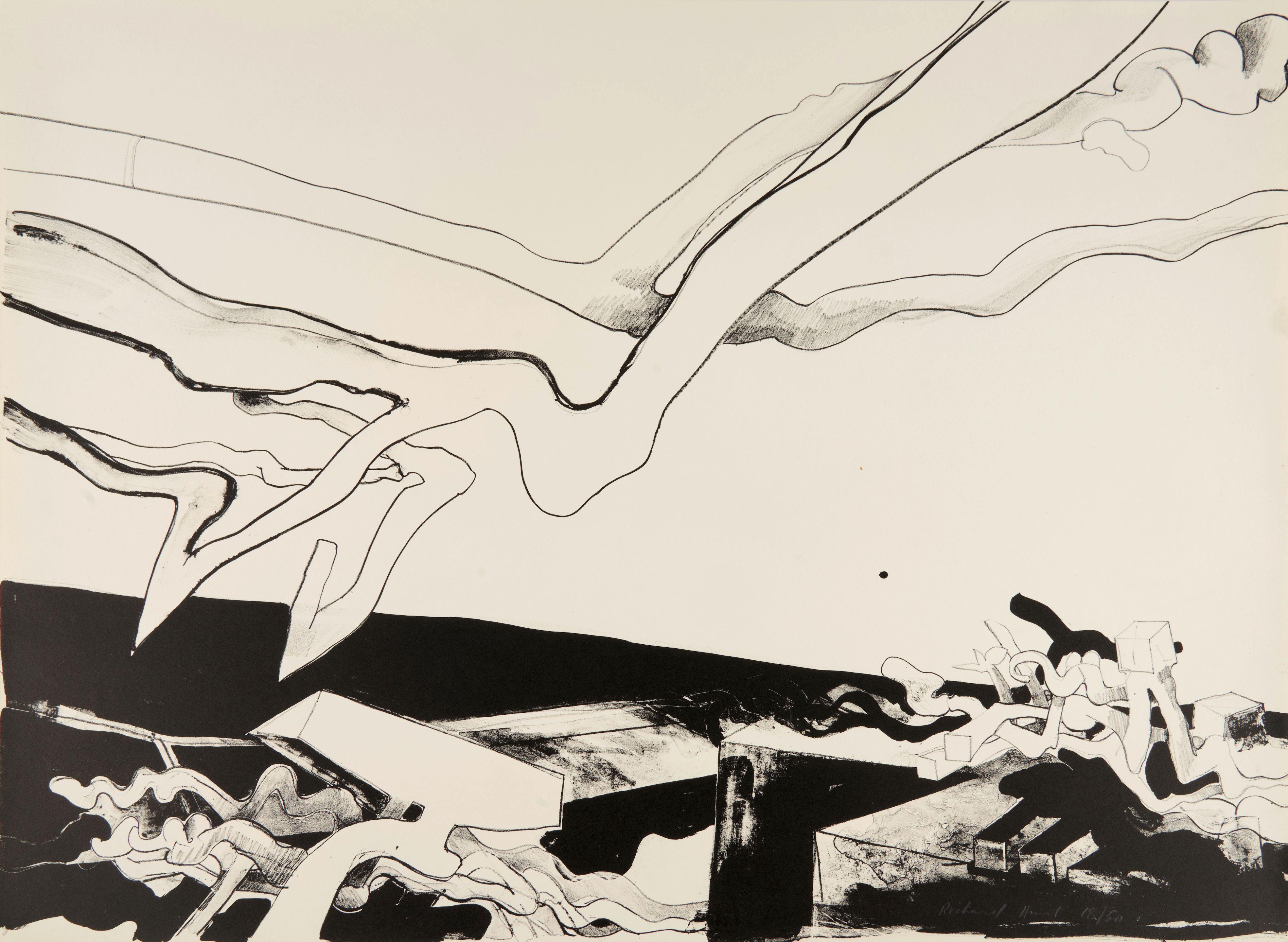 Richard Howard Hunt - Two Untitled Lithographs