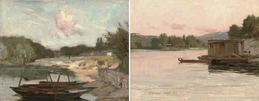 Richard Jack - Punts on the Seine; and Dusk on the Seine